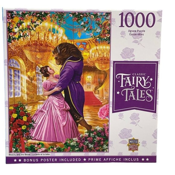 Beauty The Beast 1000 Pc Jigsaw Puzzle MasterPieces Classic Fairy Tales Series - Picture 1 of 4